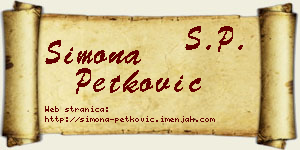 Simona Petković vizit kartica